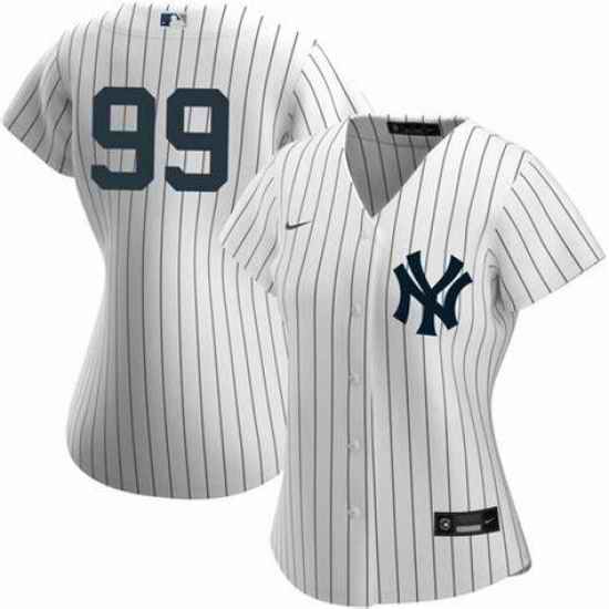 New York Yankees 99 Aaron Judge Nike Women Home 2020 MLB Jersey White